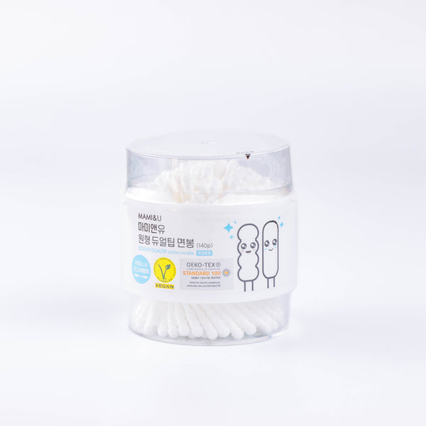 Mami&U Round Dual Tip Cotton Swabs 140P