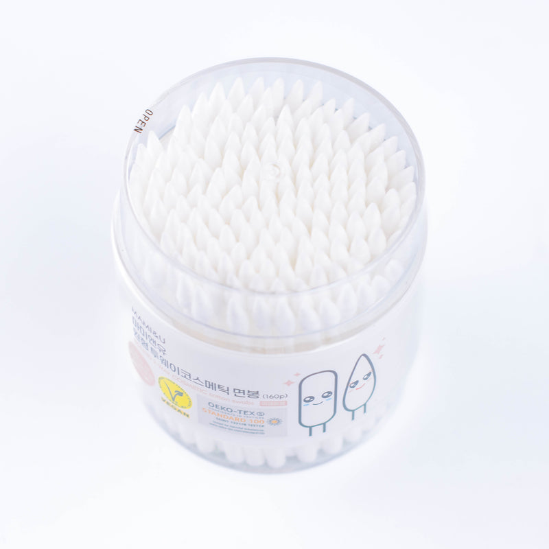 Mami&U Round 2-Ways Cosmetic Cotton Swabs 160P