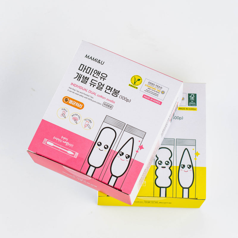 Mami&U Individual Dual Paper Cotton Swabs 100P