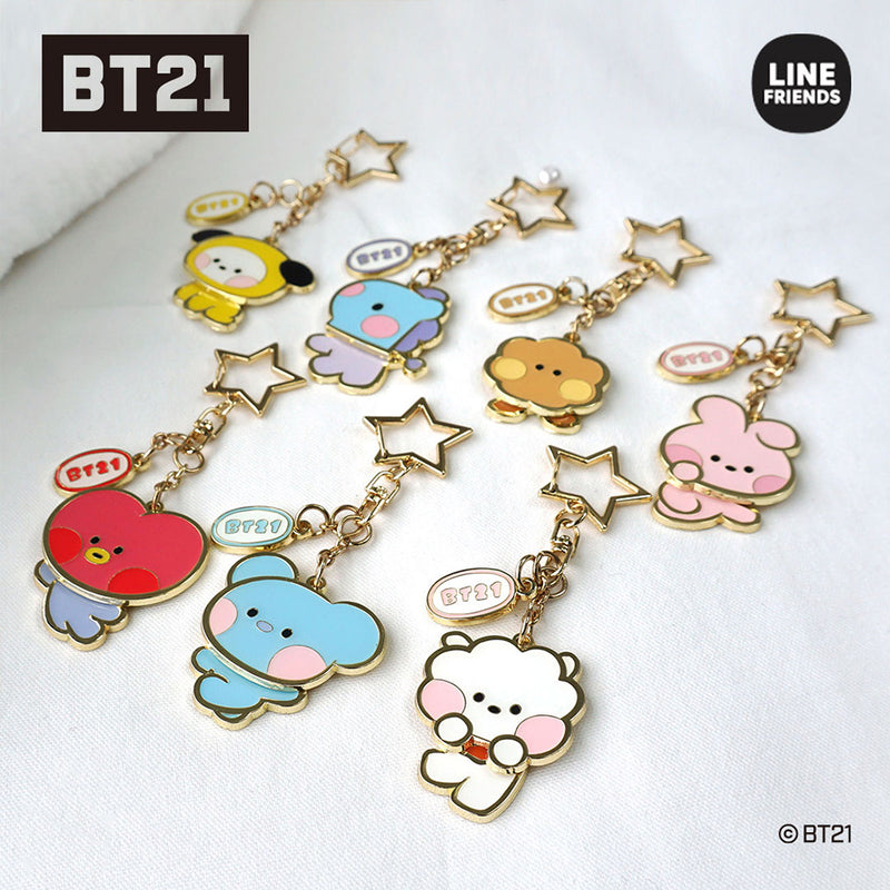 BT21 Minini Metal Yurayura Key Chain