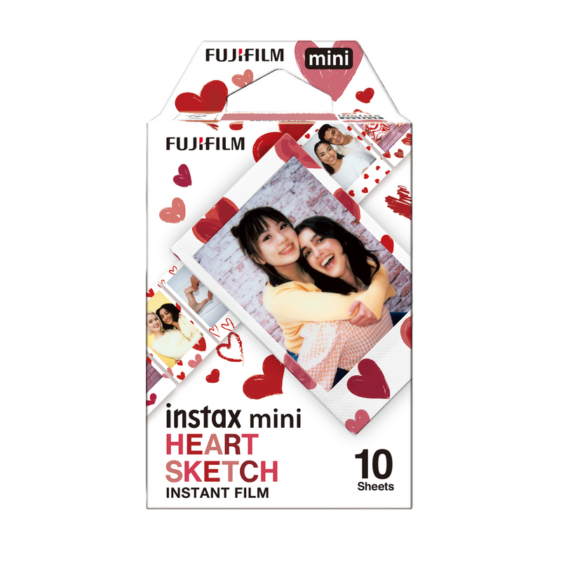 Fujifilm Instax Mini Instax Film Heart Sketch 10-Exposure Pack
