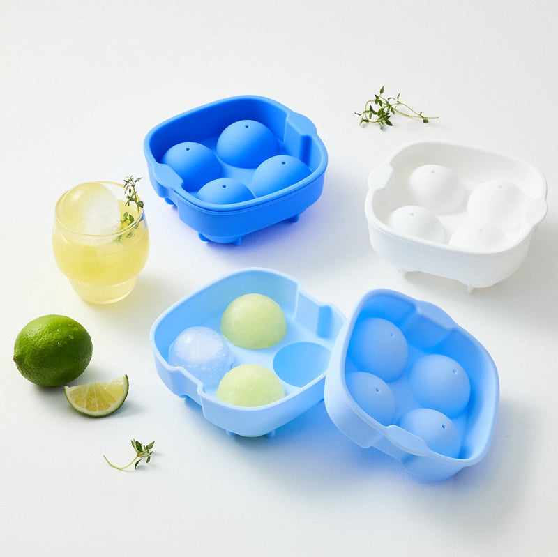 Silipot Silicone Ice Tray (4 ball) Sky blue