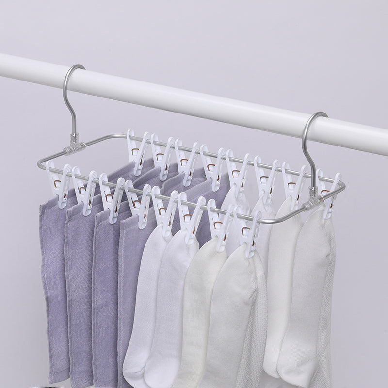 Kokubo Rectangle Removes Laundry All At Once With 16 Clothespins Slim Clothes Hanger