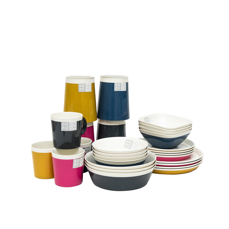 Kokubo KOKU Melamine Round Deep Plate