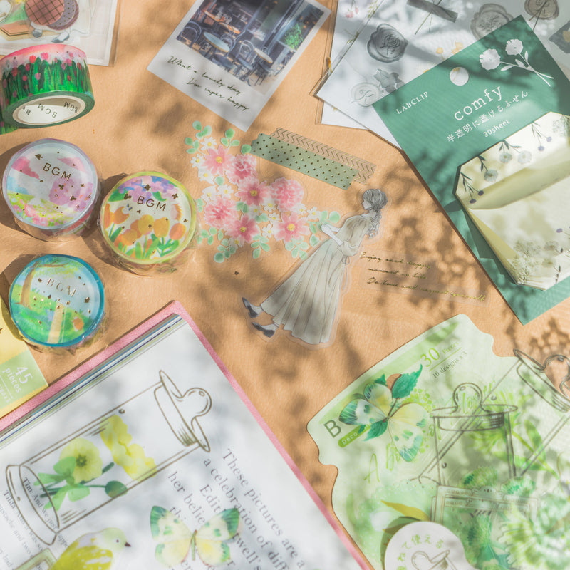 BGM Blooming Flower in a Bottle Sticker Flakes (Pink)