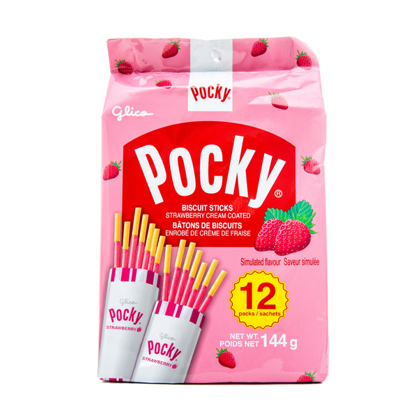 Pocky (Strawberry Bag English Canada Glico 144g)