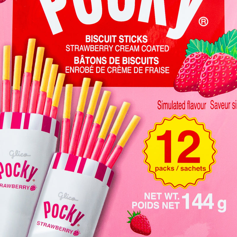 Pocky (Strawberry Bag English Canada Glico 144g)