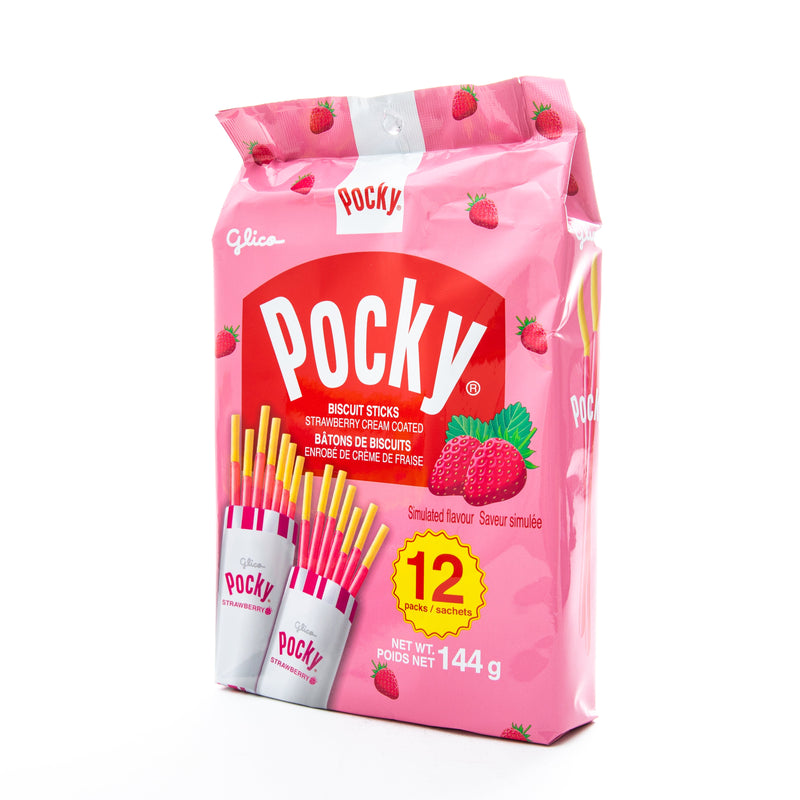 Pocky (Strawberry Bag English Canada Glico 144g)