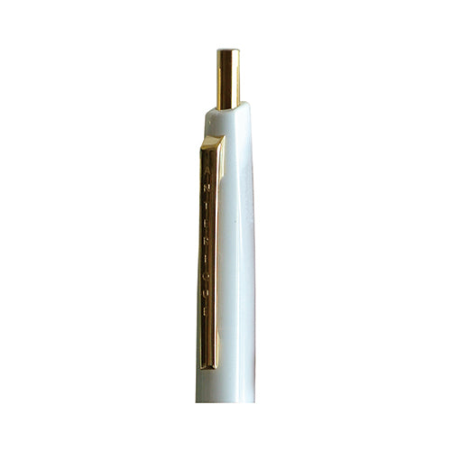 Anterique Oil-Based Ballpoint Pen 0.5mm Upper Barrel Snow White