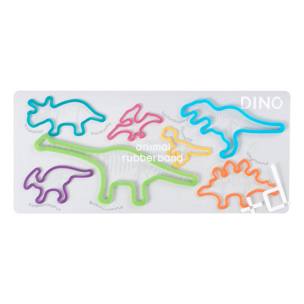 H Concept Koncent +d Rubber Band Animal Rubber Band 7 Piece DINO