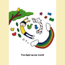 Konno Printing Greeting Card Cat and boy