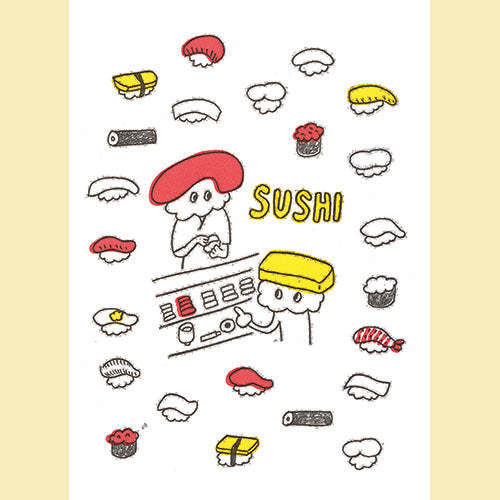 Konno Printing Greeting Card Sushi