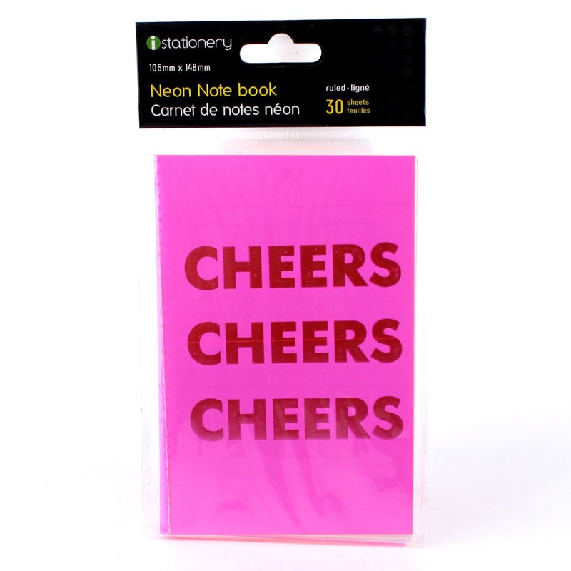 istationery Neon "CHEERS" Notebook