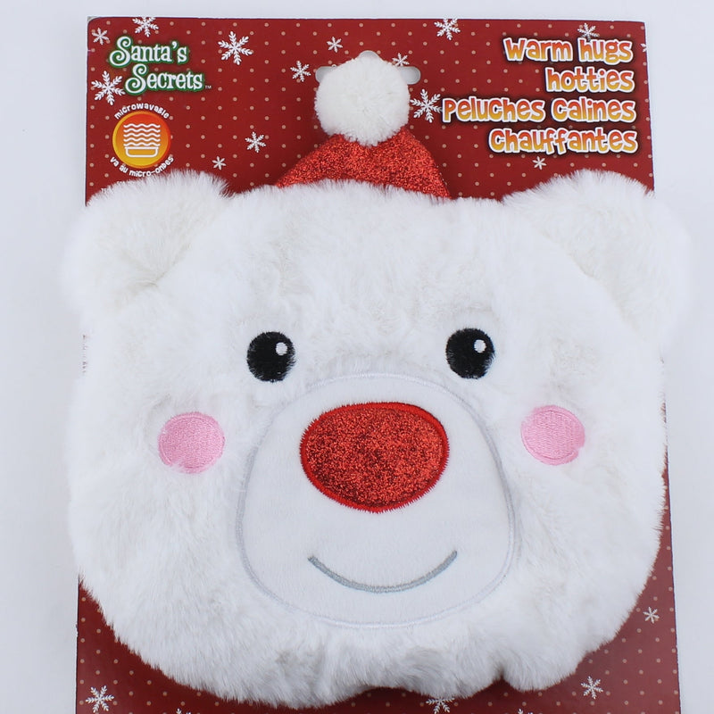 Polar Bear Microwavable Hotties with Fleece Cover Tie on card