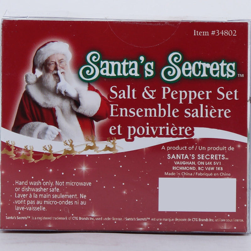 Set of 2 Ceramic Santa & Xmas Tree Salt & Pepper Shaker Set