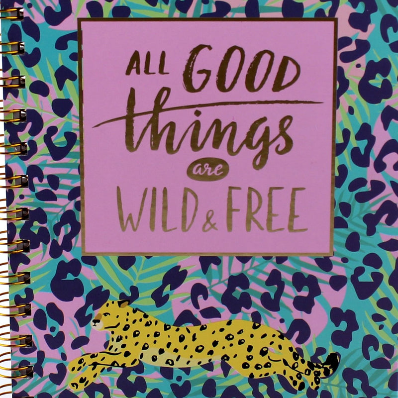 "All good things are wild & free" Spiral Hardcover Notebook