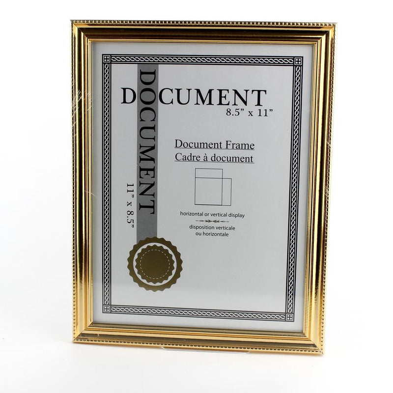 Document Frame 8.5x11in Gold PS