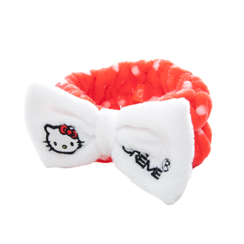 The Creme Shop Hello Kitty Classic White Plush Spa Headband