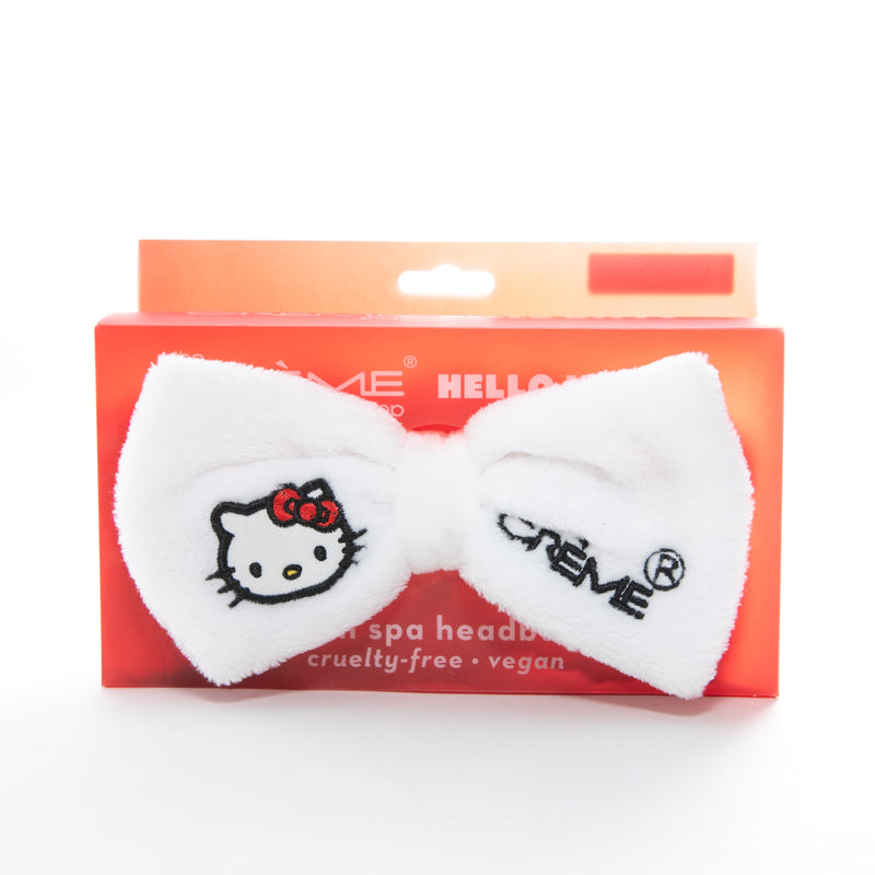 The Creme Shop Hello Kitty Classic White Plush Spa Headband