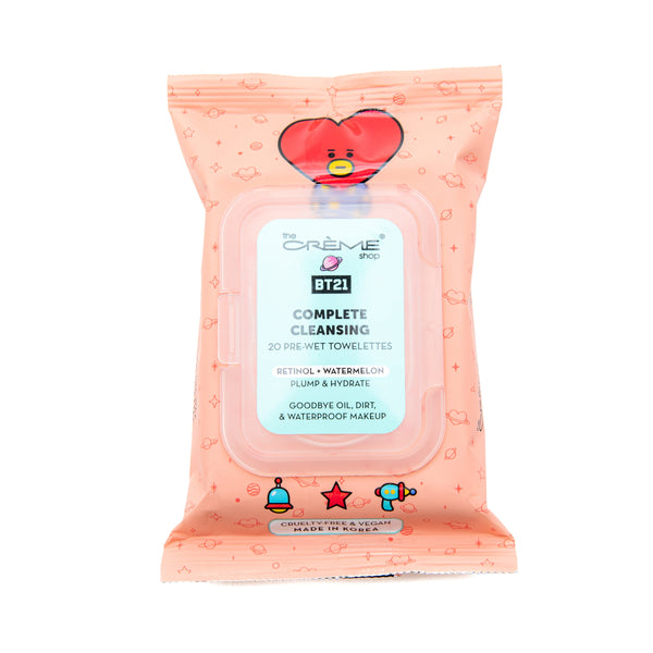 The Crème Shop BT21 Complete Cleansing Towelettes (Retinol + Watermelon)