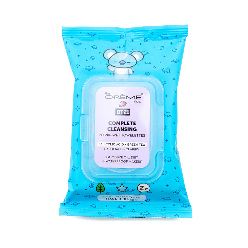 The Crème Shop BT21 Complete Cleansing Towelettes (Salicyclic Acid + Green Tea)