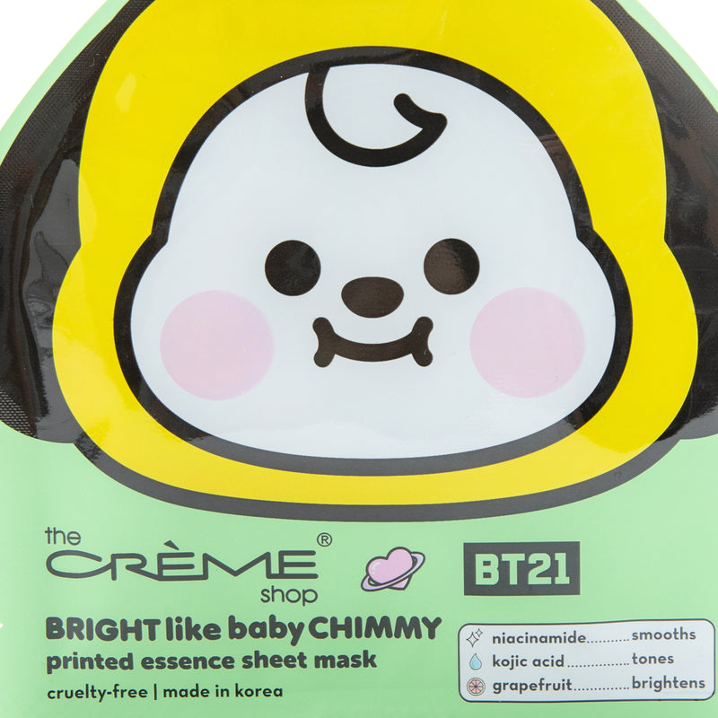 The Crème Shop BT21 BRIGHT Like Baby CHIMMY Printed Essence Sheet Mask