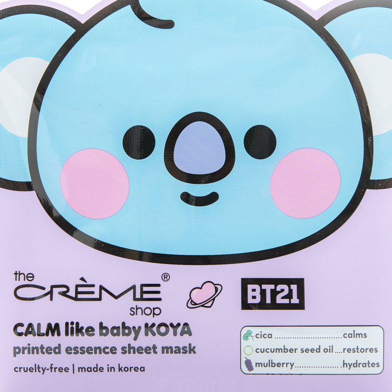 The Crème Shop BT21 CALM Like Baby KOYA Printed Essence Sheet Mask