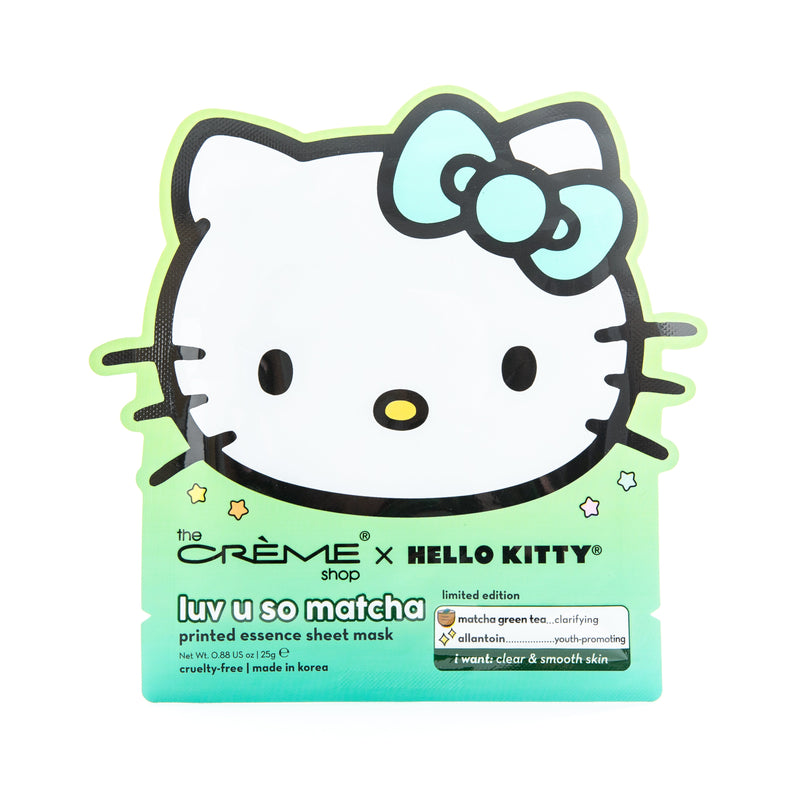 The Crème Shop Hello Kitty Luv U So Matcha Printed Essence Sheet Mask