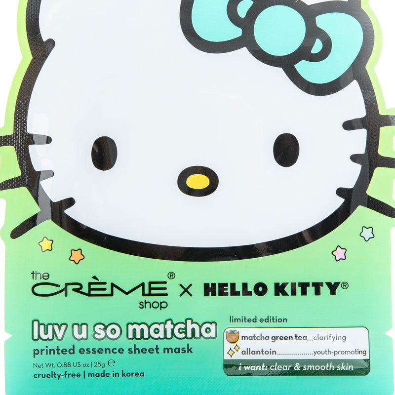 The Crème Shop Hello Kitty Luv U So Matcha Printed Essence Sheet Mask