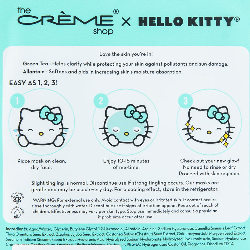 The Crème Shop Hello Kitty Luv U So Matcha Printed Essence Sheet Mask