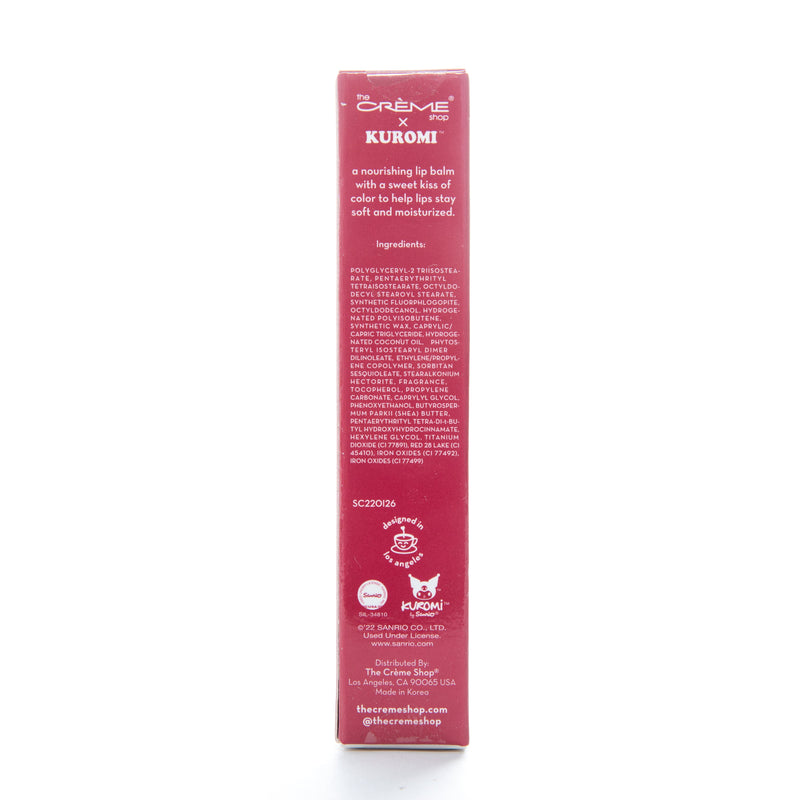 The Creme Shop Kuromi Hello Lippy Tinted Moisturizing Lip Balm Rose Flavored
