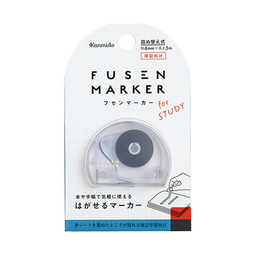 Kanmido Fusen Hightlighter Tape STUDY Blue