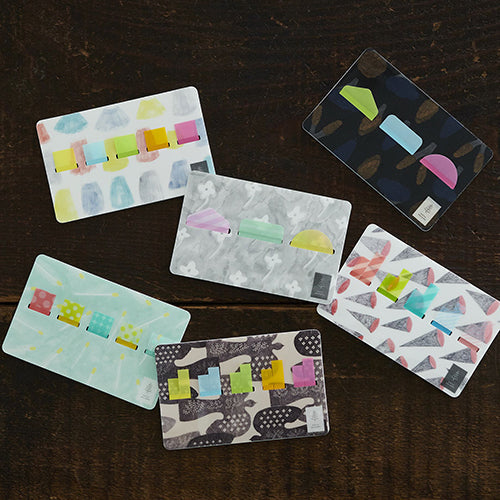 Kanmido Cocofusen x Kayo Aoyama folk birds S Sticky Notes with Refillable Card Cases