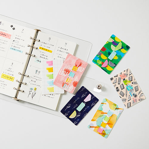 Kanmido Cocofusen x Ayano Usamura Desk Stationery Drawer S Sticky Notes with Refillable Card Cases