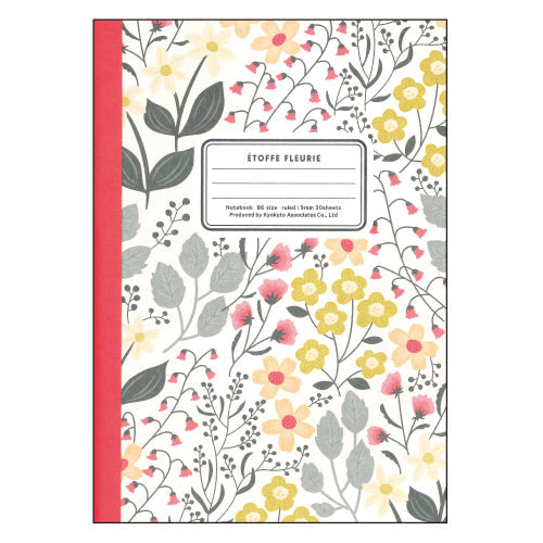 Kyokuto Flower Pattern 9mm Line Ruled Notebook CF158IV
