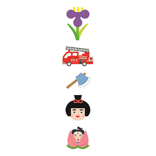 Ryuryu Children's Day Spring 3-Way: Separate, Stick & Stack Stickers HCSN08