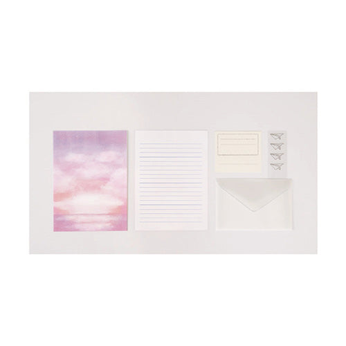 Kitera Shoji Sora Jikan Letter Set 3 Pocket Sunrise Over The Ocean