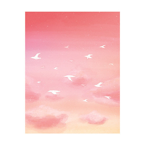 Shikishi Board Set (Migratory Bird/0.4x23x29.2cm (1 Set/Ensemble)/Ryu-Ryu/SMCol(s): Pink)