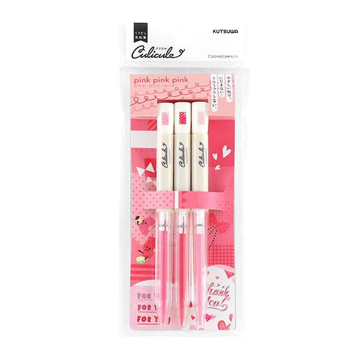 Kutsuwa Culiculu Twist Out Colored Pencils Pink Pink Pink