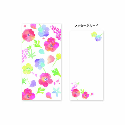Clothes-Pin Nami Nami Anemone & Lupine With Message Cards Japanese Tip Envelopes KP14228