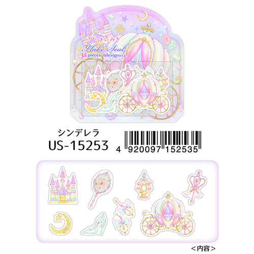 Clothes-Pin 32pcs Cinderella Sticker Flakes US15253