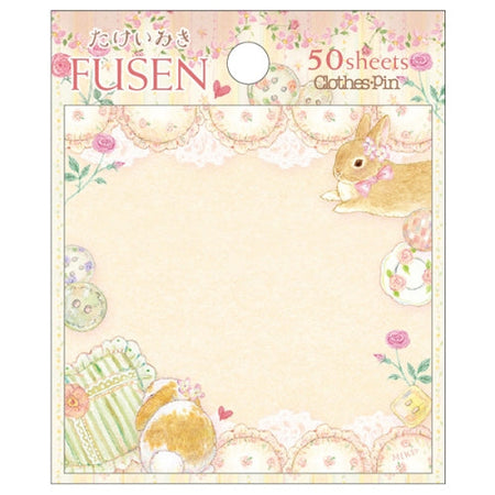 Clothes-Pin Feuilles 50 Sheets Rabbit Room Sticky Notes FS15594