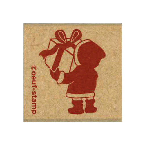 Kodomo No Kao Santa and Present Retro Stamp