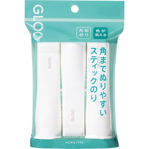 Kokuyo Gloo Square Shape Colour Disappearing Glue Sticks