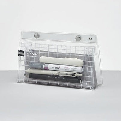 Kokuyo Piip Pen / Pencil Case, Silver Gray