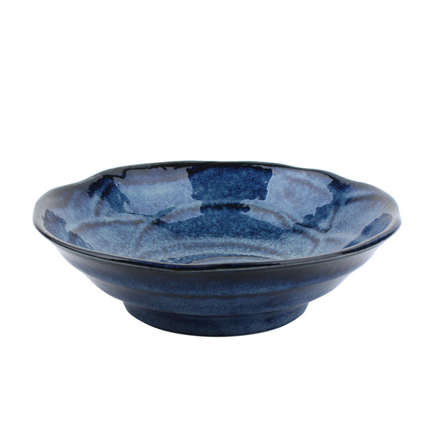 Hanakon Navy Flower Ceramic Bowl