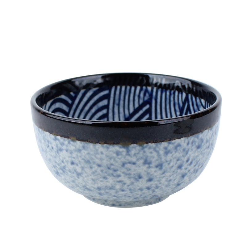 Blue Ocean Waves Ceramic Bowl
