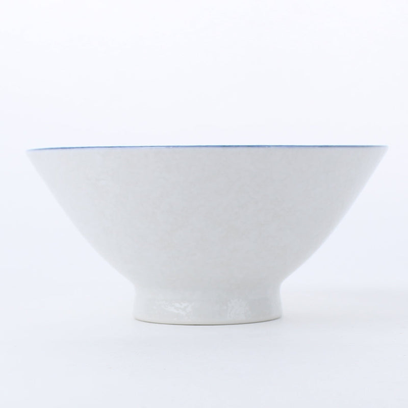 Awayuki Ashi Light Snowfall Reed Ceramic Rice Bowl L