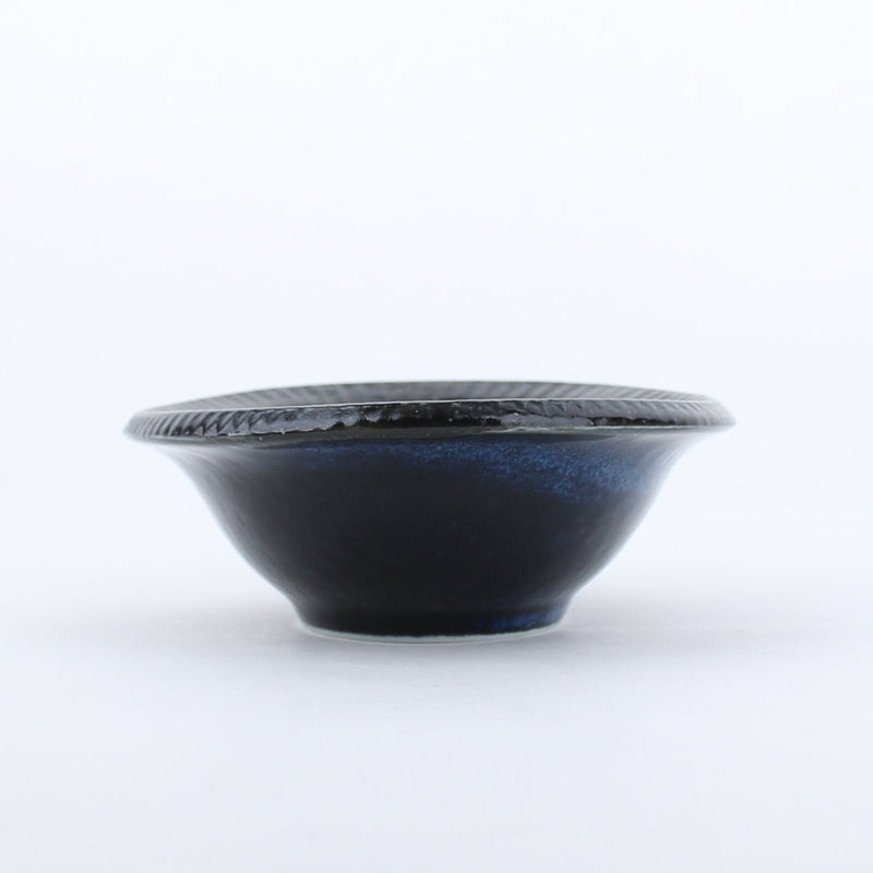 Deep Sea Tokusa Ten Grass Rim Oval Porcelain Bowl