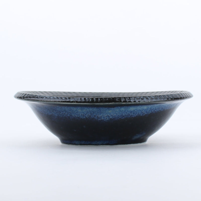 Deep Sea Tokusa Ten Grass Rim Oval Porcelain Bowl